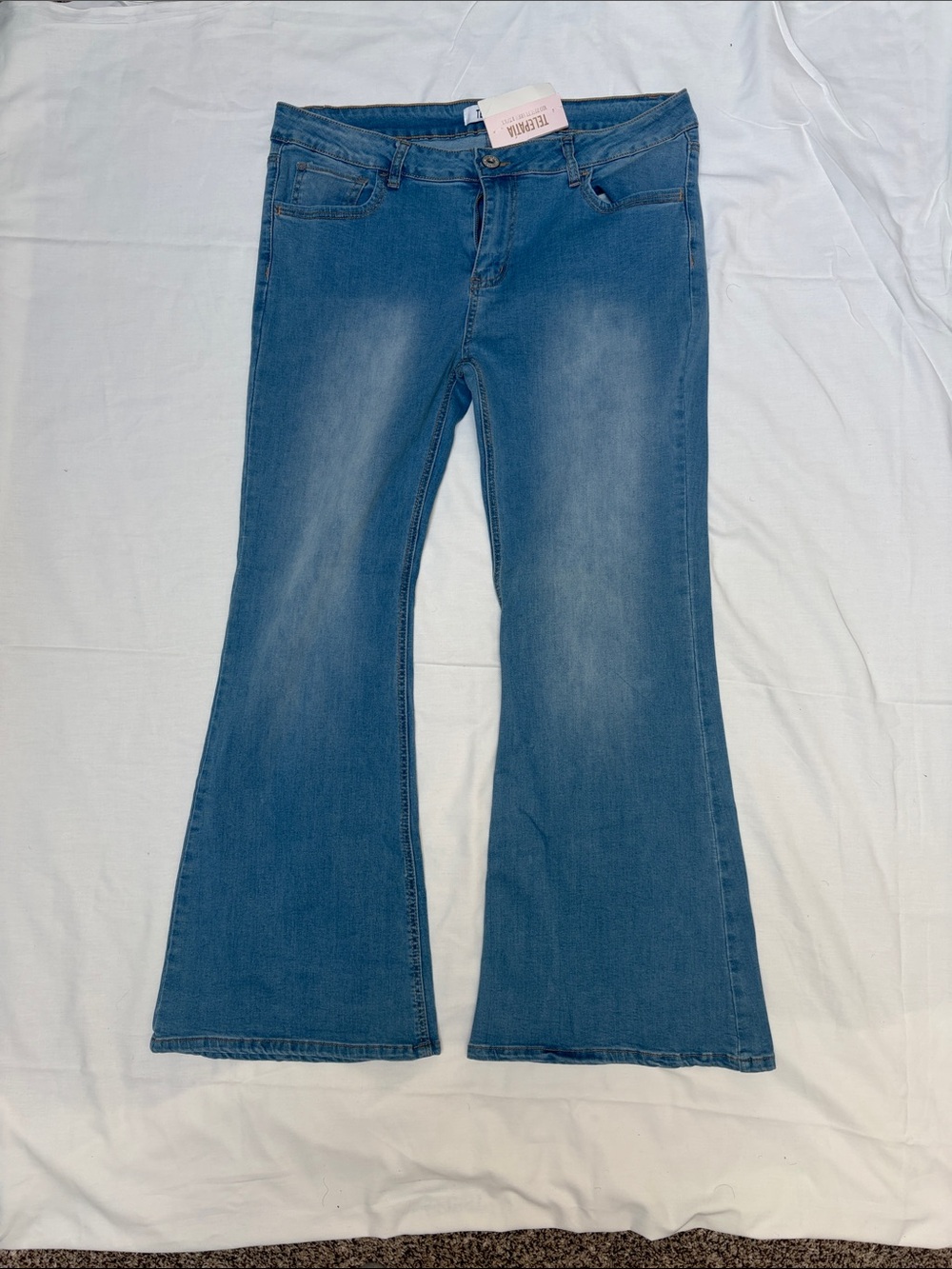 Classic Medium Blue Flare Jeans - Flared Wide Leg